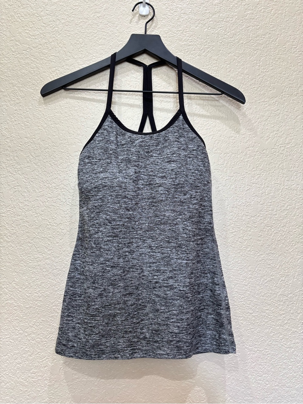 Beyond Yoga Spacedye Slim Racerback Cami Tank Grey & Black Activewear Gym
